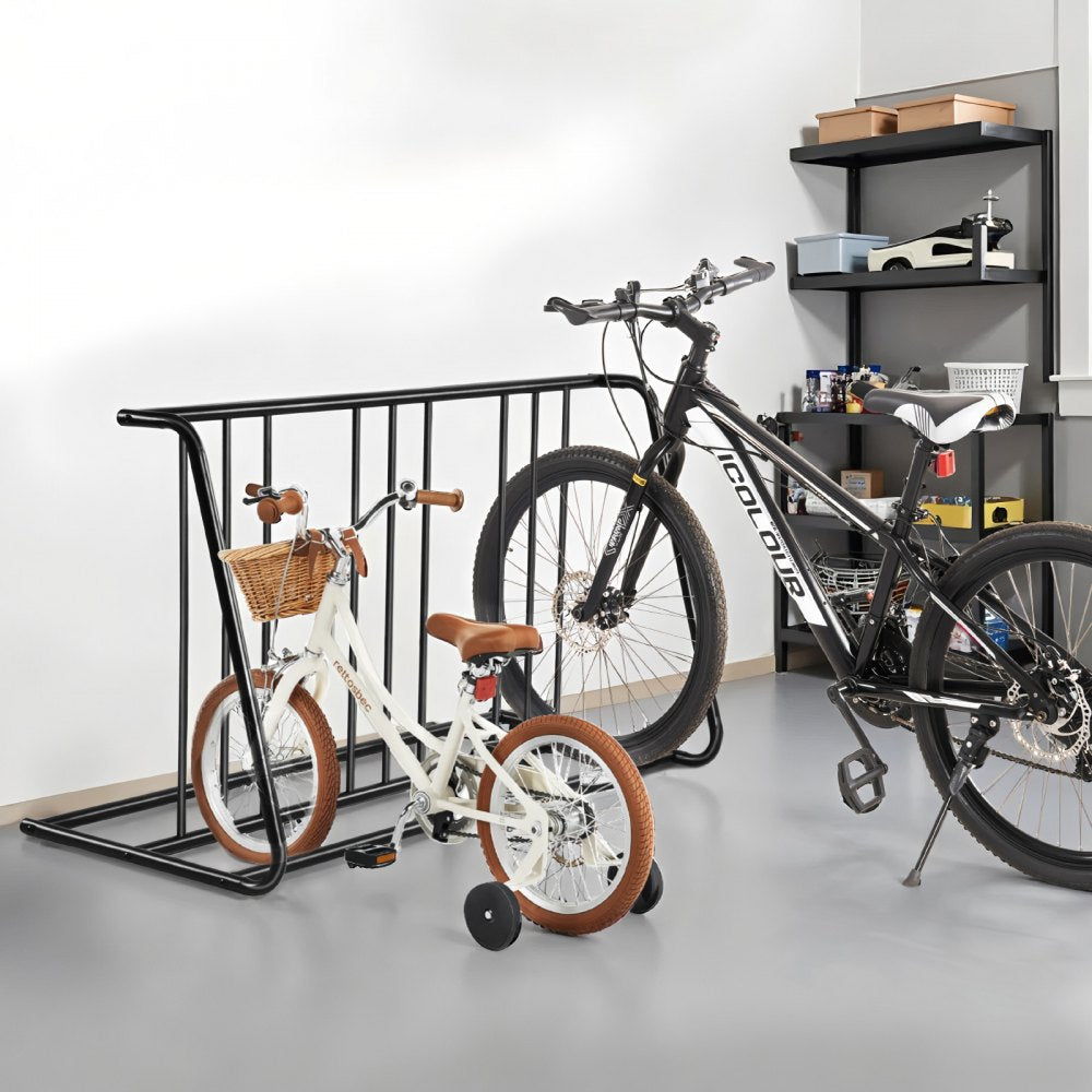 Bike Rack, Fits Tire Width 3 Inch/76.2 mm, Carbon Steel Double-Sided Grid Bike Rack Stand, Freestanding Bicycle Storage 