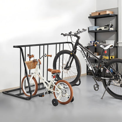 Bike Rack, Fits Tire Width 3 Inch/76.2 mm, Carbon Steel Double-Sided Grid Bike Rack Stand, Freestanding Bicycle Storage 