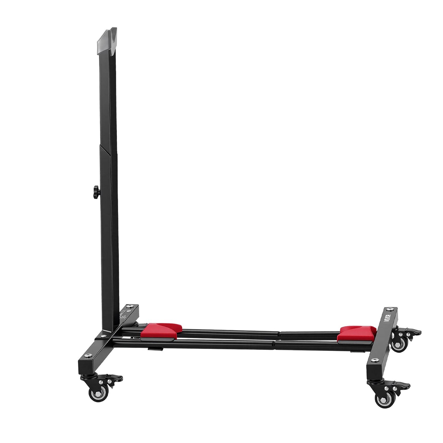Bike Stand, Freestanding Vertical & Horizontal Bike Storage Rack, with Lockable Casters, Height Adjustable Carbon Steel Upright Garage Bicycle Floor Stand, for 508-737 mm Wheel Diameters, Black