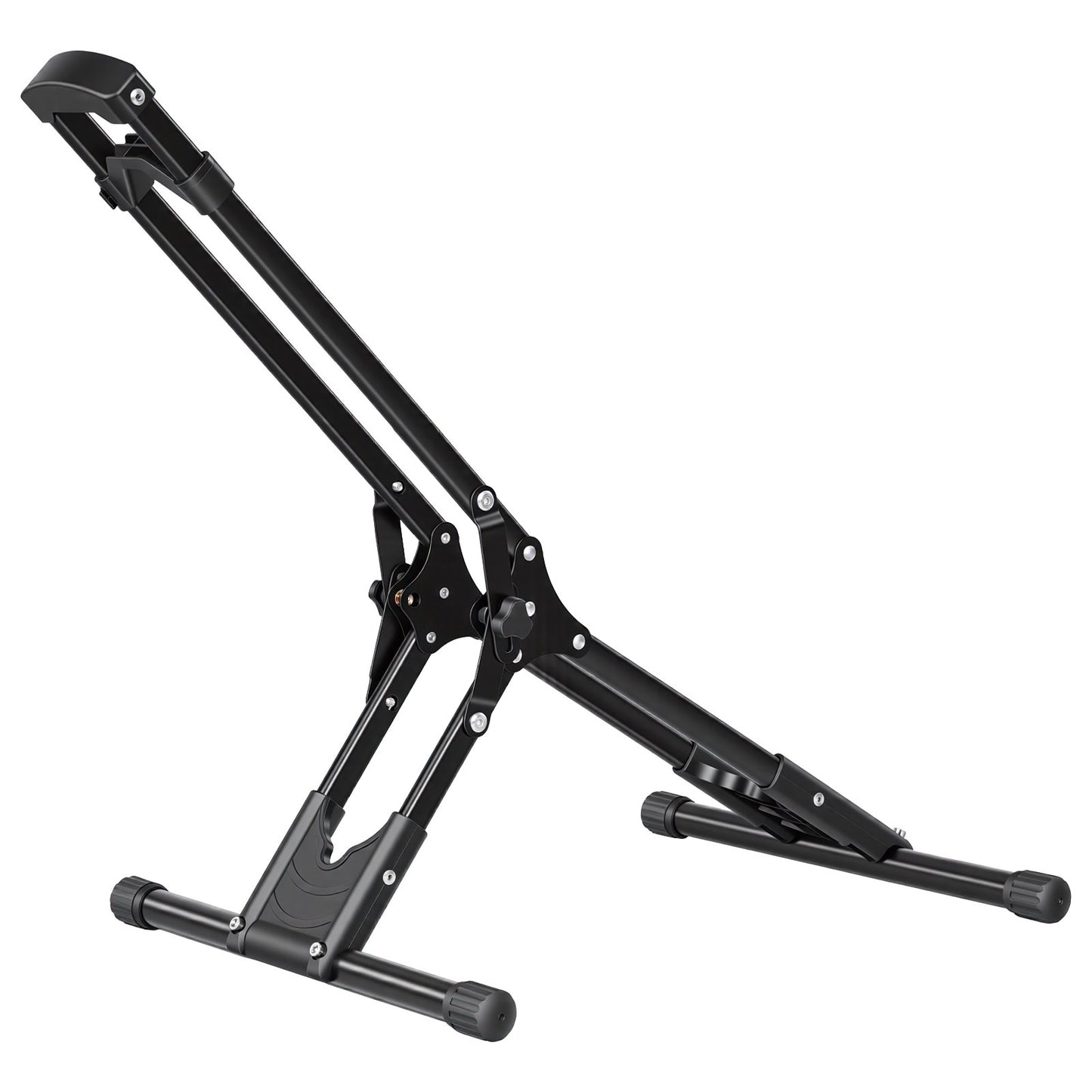 Bike Stand, Foldable Freestanding Bike Storage Rack, Carbon Steel Garage Bicycle Floor Stand, Fits 508-737 mm Wheel Diameters, Drill-Free Installation, Ideal for Garage, Apartment, Home, Black