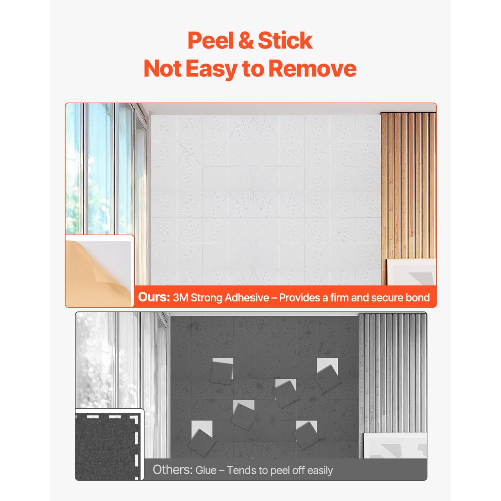 VEVOR 18 Pack Acoustic Wall Panels 30 x 30 x 5 cm Self-Adhesive White