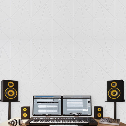 VEVOR 18 Pack Acoustic Wall Panels 30 x 30 x 5 cm Self-Adhesive White