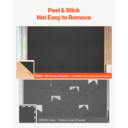VEVOR 18 Pack Acoustic Wall Panels 30 x 30 x 5 cm Self-Adhesive Black