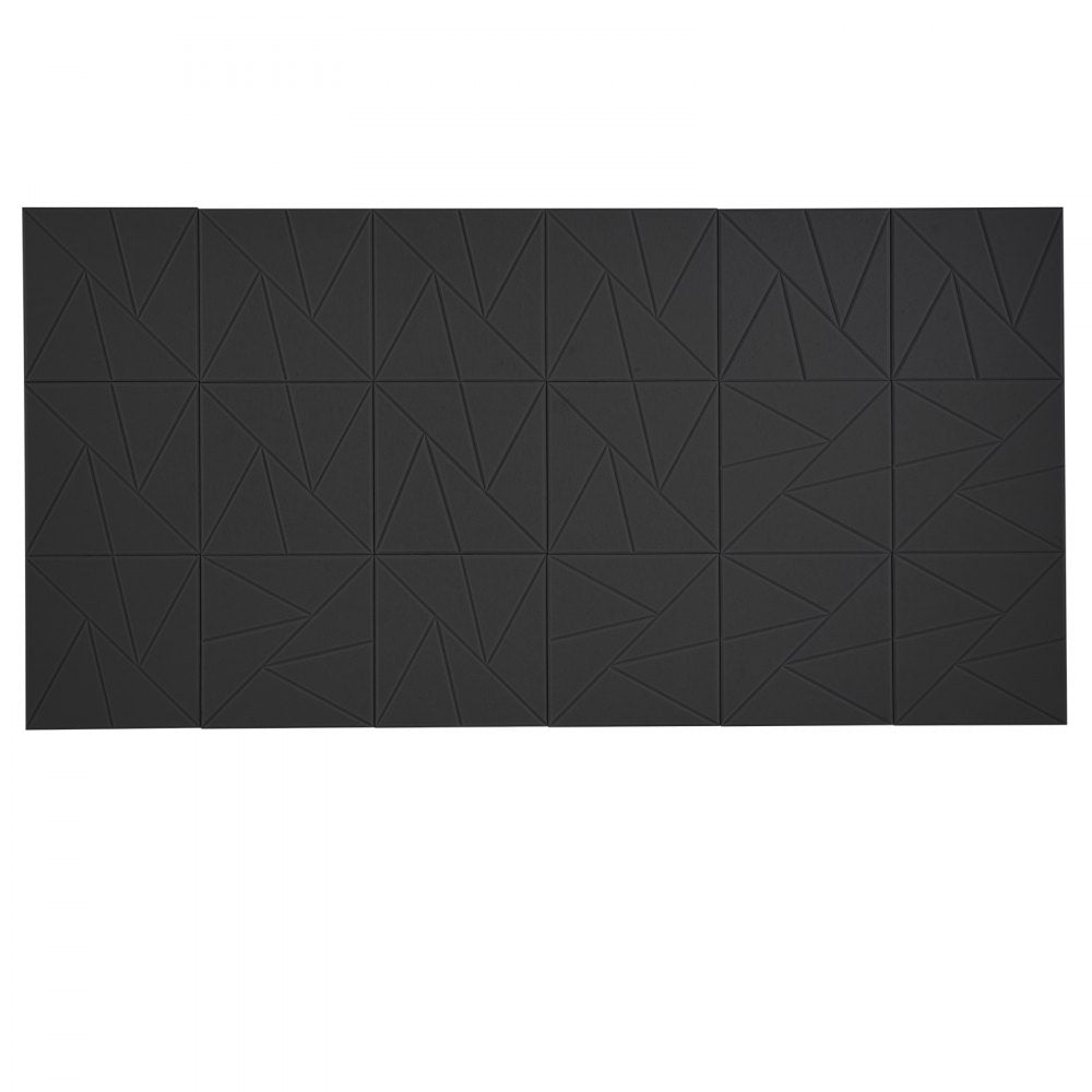 VEVOR 18 Pack Acoustic Wall Panels 30 x 30 x 5 cm Self-Adhesive Black