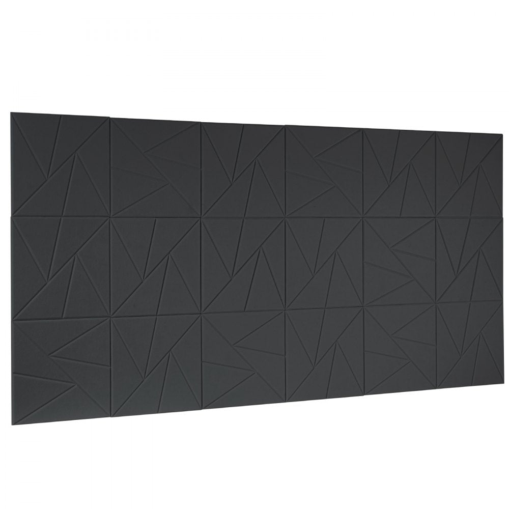 VEVOR 18 Pack Acoustic Wall Panels 30 x 30 x 5 cm Self-Adhesive Black