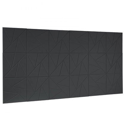 VEVOR 18 Pack Acoustic Wall Panels 30 x 30 x 5 cm Self-Adhesive Black