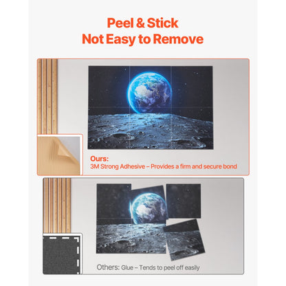 VEVOR 6 Pack Art Acoustic Panels 60 x 60 cm Self Adhesive for Home Earth