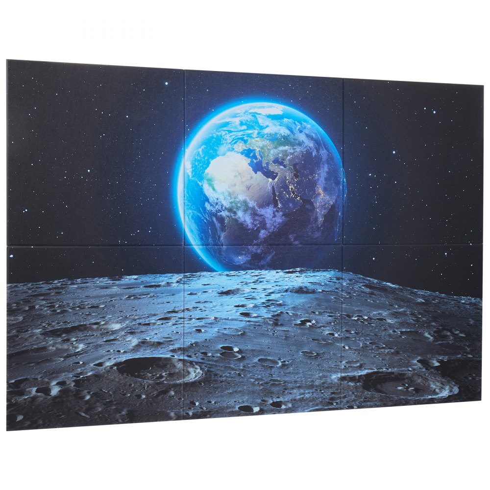 VEVOR 6 Pack Art Acoustic Panels 60 x 60 cm Self Adhesive for Home Earth