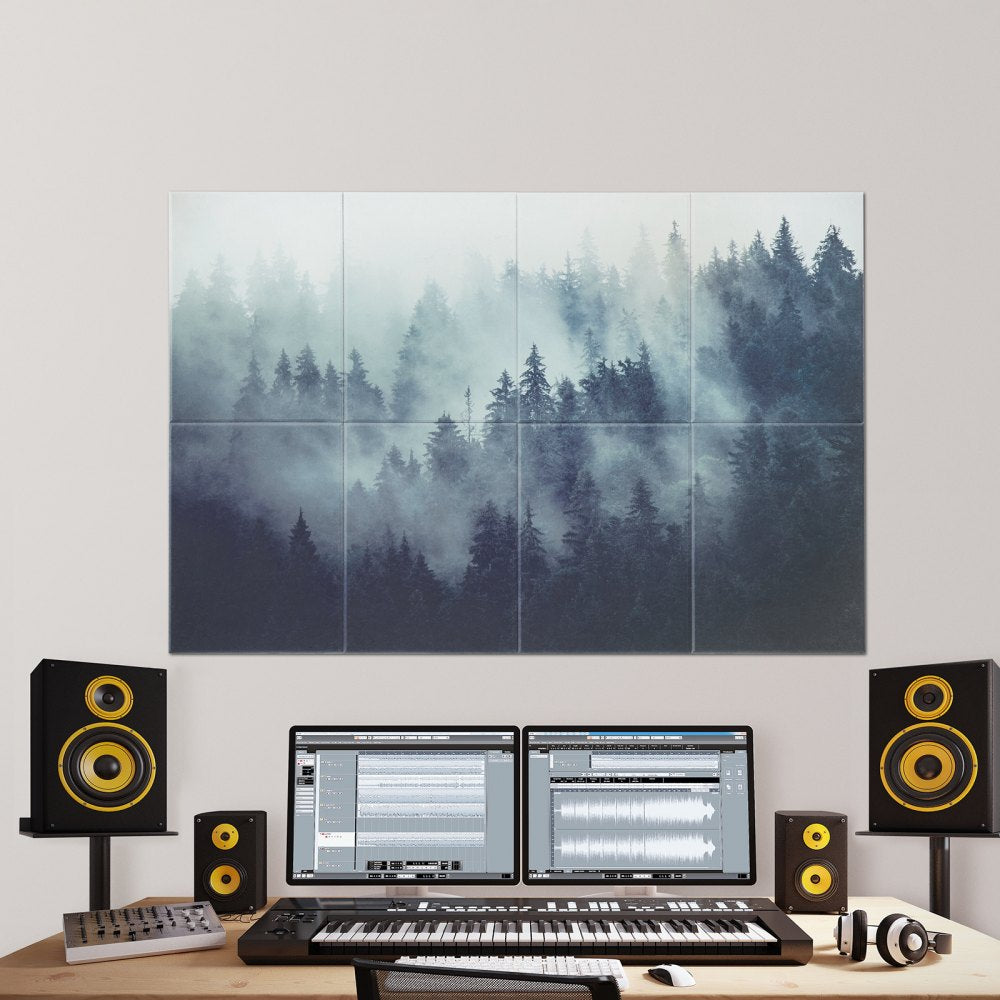 VEVOR 8 Pack Art Acoustic Panels 40 x 30 cm Self Adhesive for Home Forest