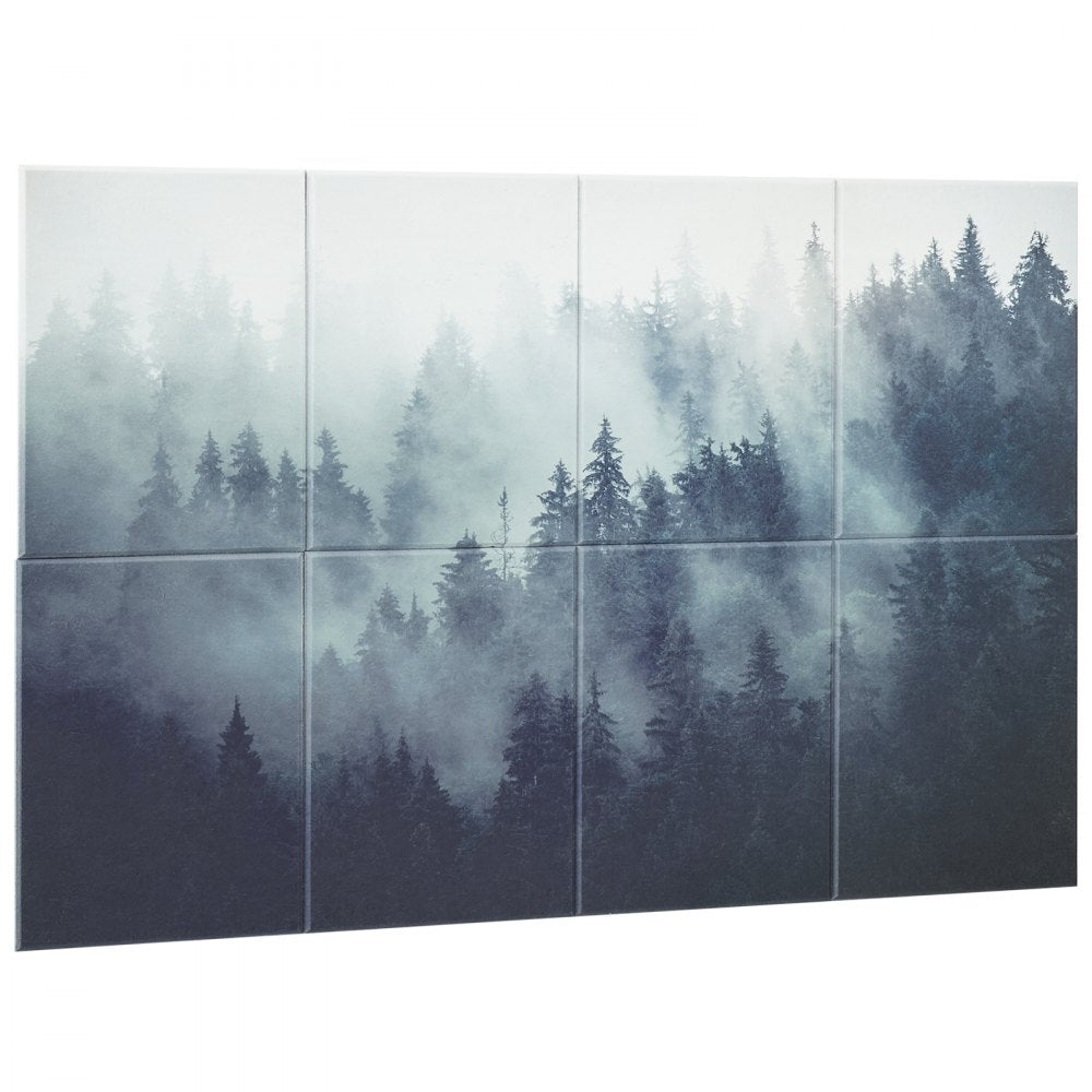 VEVOR 8 Pack Art Acoustic Panels 40 x 30 cm Self Adhesive for Home Forest