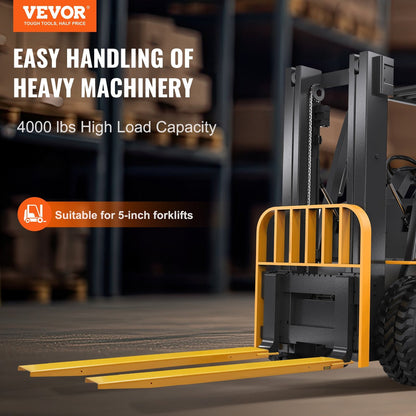 Heavy Duty 1.82m Forklift Extensions, 34.9 kg Capacity Steel Attachments