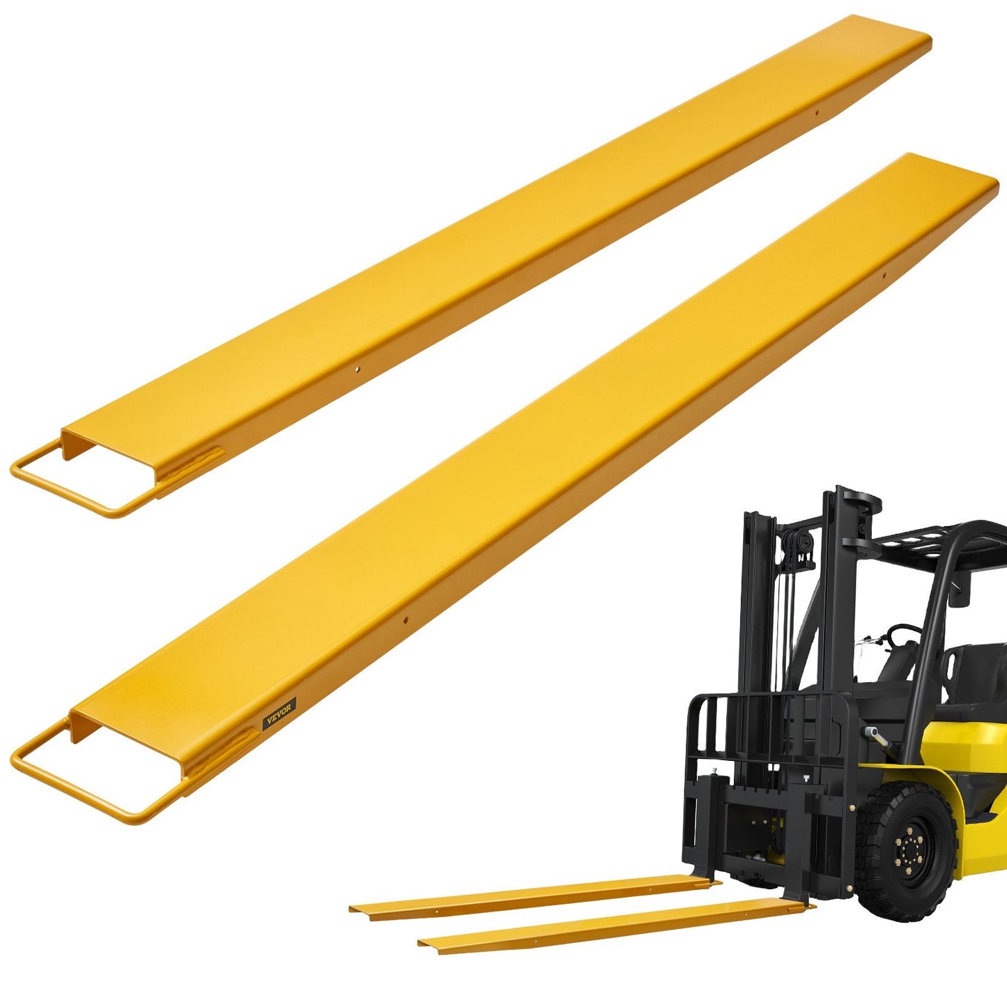 Heavy Duty 1.82m Forklift Extensions, 34.9 kg Capacity Steel Attachments