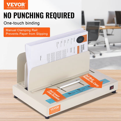 VEVOR Thermal Binding Machine, 500 Sheets Capacity Book Binding Machine, Thermal