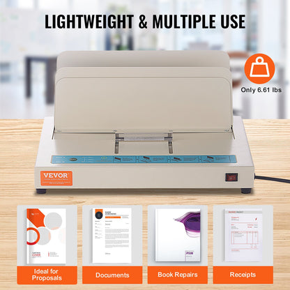VEVOR Thermal Binding Machine, 500 Sheets Capacity Book Binding Machine, Thermal