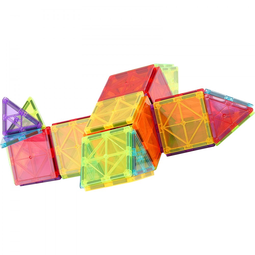 VEVOR Magnetic Tiles Magnetic Building Toy 121 PCS Magnet Blocks for Kids 3D Set