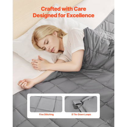 VEVOR Weighted Blanket 9 kg 2235 x 2640 mm King Cooling Breathable Heavy Blanket