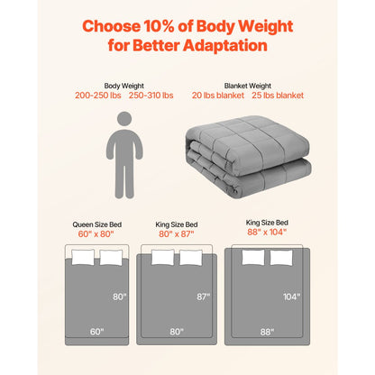 VEVOR Weighted Blanket 9 kg 2235 x 2640 mm King Cooling Breathable Heavy Blanket