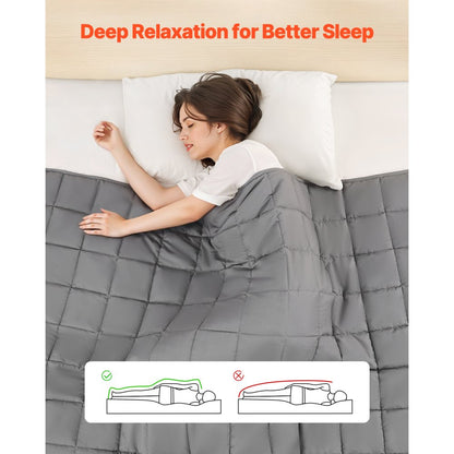 VEVOR Weighted Blanket 11kg 1524 x 2032mm Queen Cooling Breathable Heavy Blanket