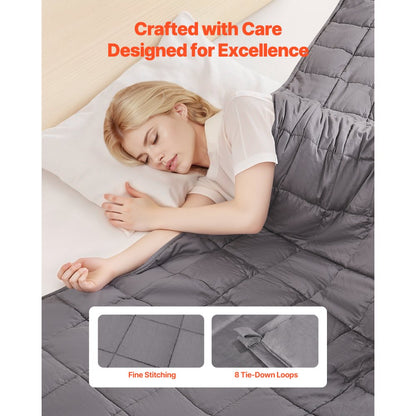 VEVOR Weighted Blanket 11 kg 2032 x 2210 mm King Soft 100% Cotton Heavy Blanket