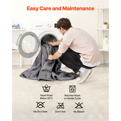 VEVOR Weighted Blanket 11 kg 2032 x 2210 mm King Soft 100% Cotton Heavy Blanket