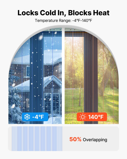 Clear PVC Strip Curtain, 30.8 m Length x 30.5 cm Width, Ribbed Plastic Door Strip Bulk Roll, Walk in Freezer Cooler Curtain Strips for Doorways of Supermarket, Garage, Warehouse, Animal House