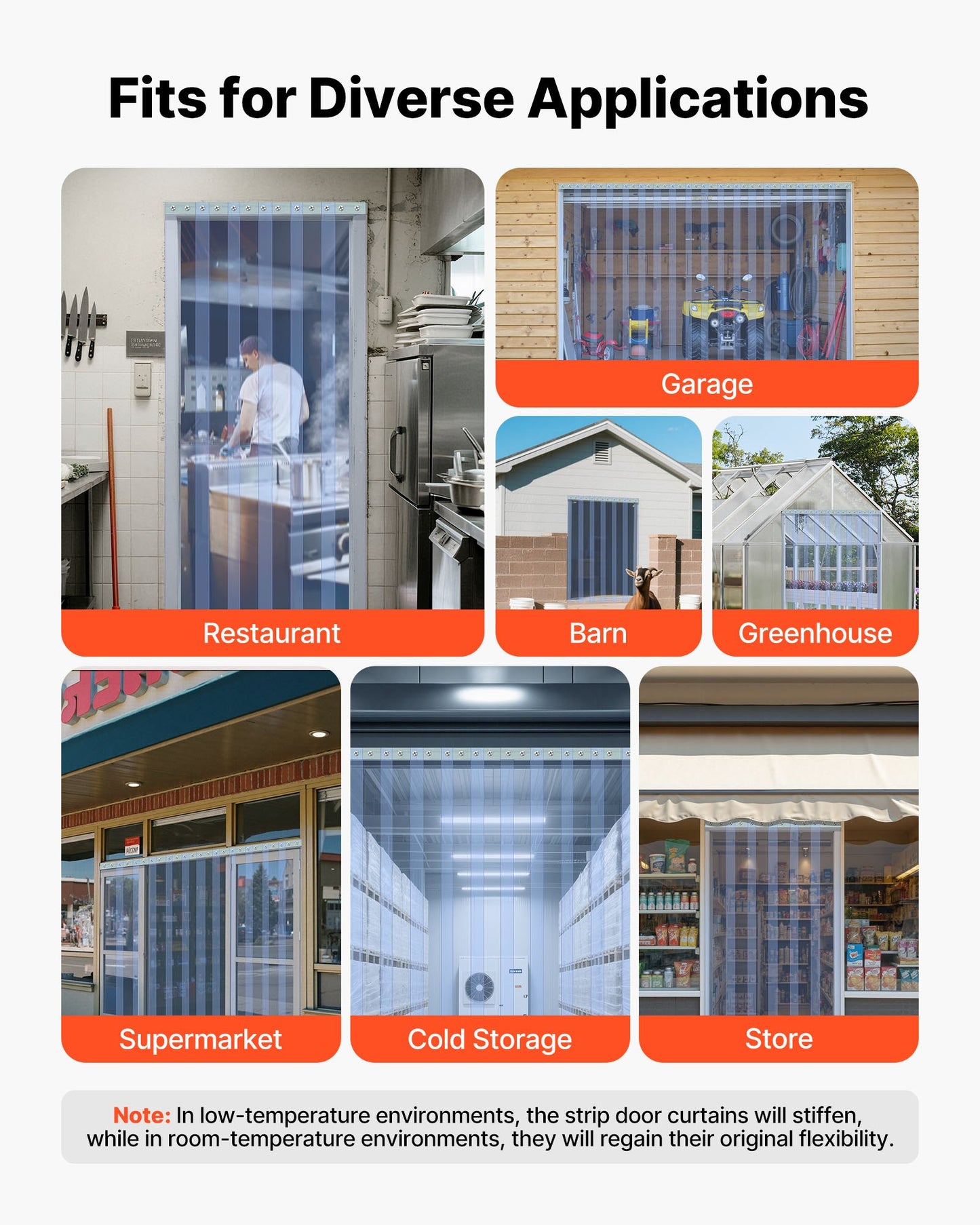 Clear PVC Strip Curtain, 30.8 m Length x 30.5 cm Width, Thermal Insulating Plastic Door Strip Bulk Roll, Walk in Freezer Cooler Curtain Strips for Doorways of Supermarket, Garage, Warehouse
