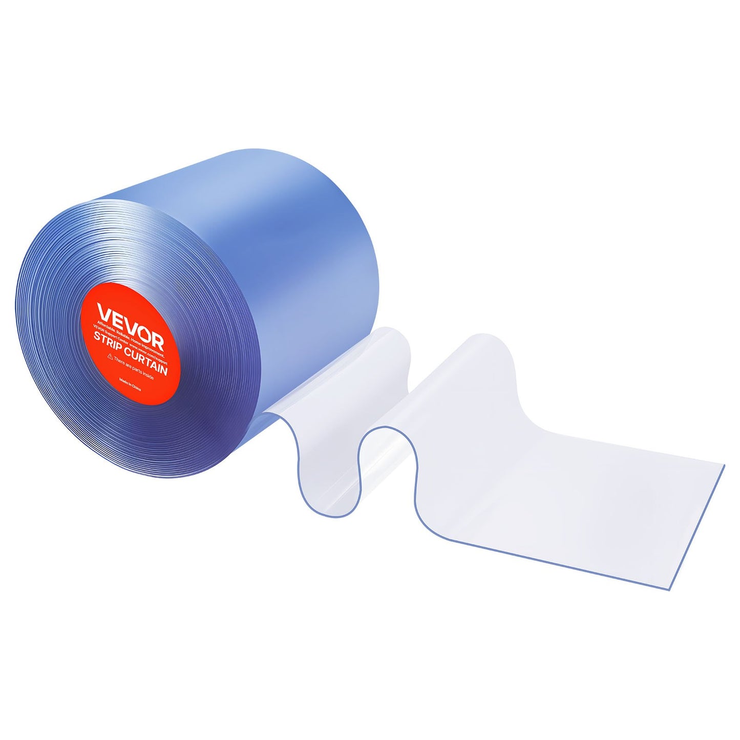 Clear PVC Strip Curtain, 30.8 m Length x 30.5 cm Width, Thermal Insulating Plastic Door Strip Bulk Roll, Walk in Freezer Cooler Curtain Strips for Doorways of Supermarket, Garage, Warehouse