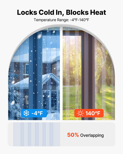 Clear PVC Strip Curtain, 30.8 m Length x 30.5 cm Width, Plastic Door Strip Bulk Roll, Walk in Freezer Cooler Curtain Strips for Doorways of Supermarket, Garage, Warehouse, Barn, Pet Animal House