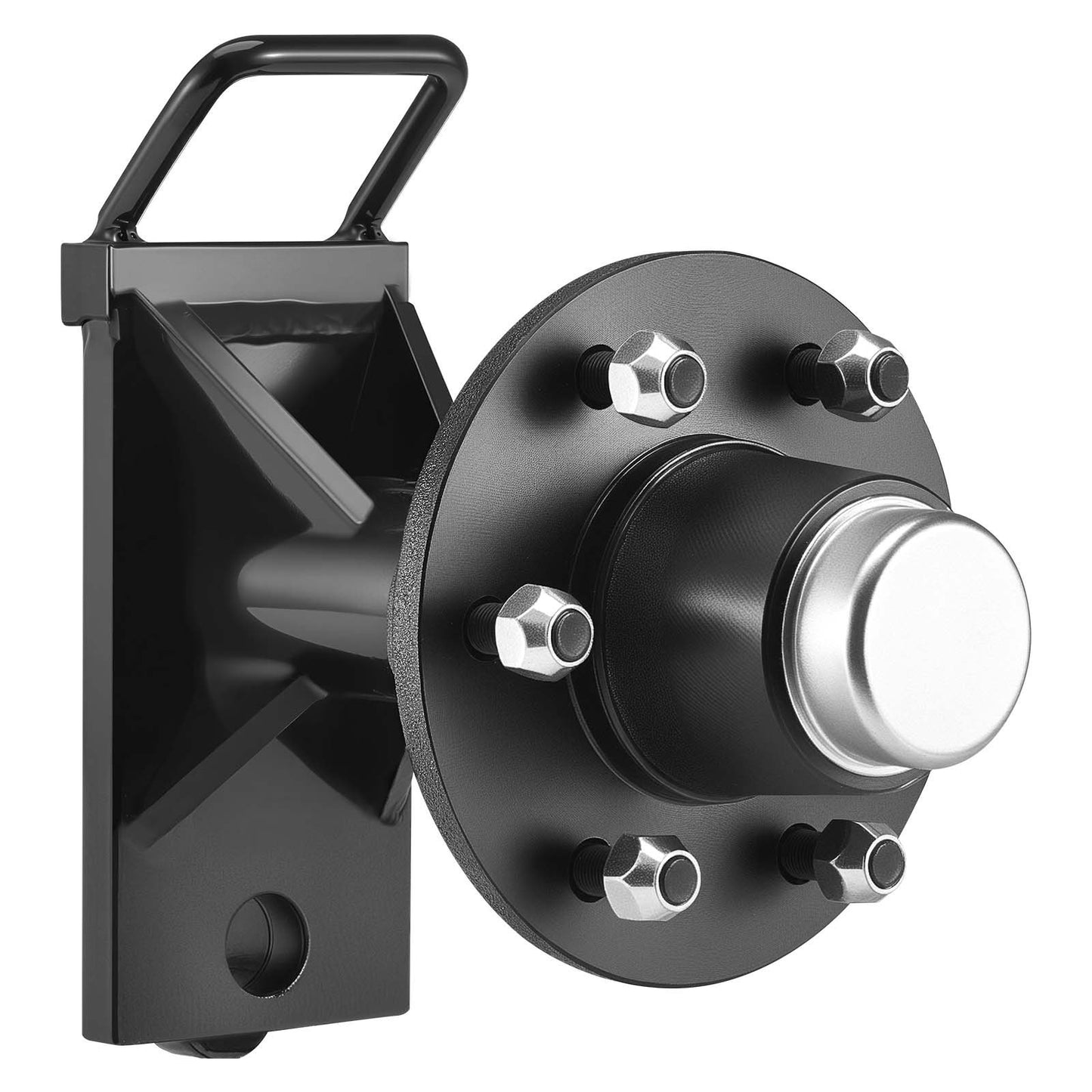 Shipping Container Wheels 6-Lug Wheels Kit, Heavy Duty Shipping Container Axle with Ratchet Tie Down-Moves 6 m-12 m, Secure Transport for Dock, Warehouse, Construction Site, Black