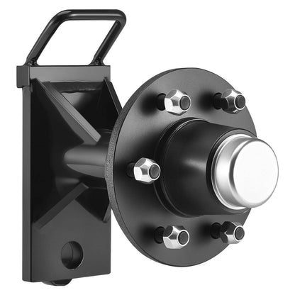 Shipping Container Wheels 6-Lug Wheels Kit, Heavy Duty Shipping Container Axle with Ratchet Tie Down-Moves 6 m-12 m, Secure Transport for Dock, Warehouse, Construction Site, Black