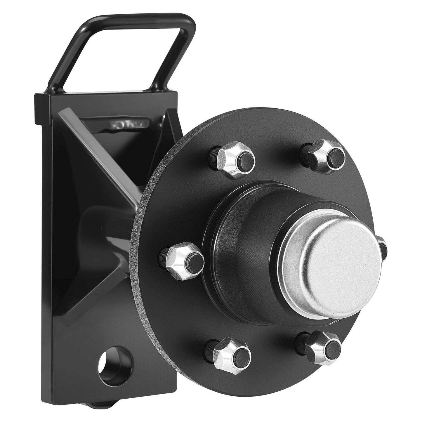 Shipping Container Wheels 6-Lug Wheels Kit, Heavy Duty Shipping Container Axle with Ratchet Tie Down-Moves 6 m-12 m, Secure Transport for Dock, Warehouse, Construction Site, Black