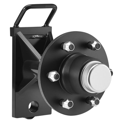 Shipping Container Wheels 6-Lug Wheels Kit, Heavy Duty Shipping Container Axle with Ratchet Tie Down-Moves 6 m-12 m, Secure Transport for Dock, Warehouse, Construction Site, Black