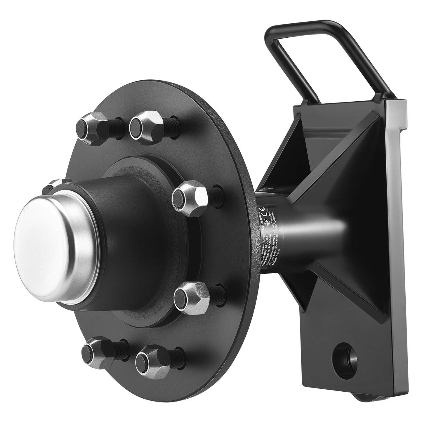 Shipping Container Wheels 8-Lug Wheels Kit, Heavy Duty Shipping Container Axle with Ratchet Tie Down-Moves 6 m-12 m, Secure Transport for Dock, Warehouse, Construction Site, Black