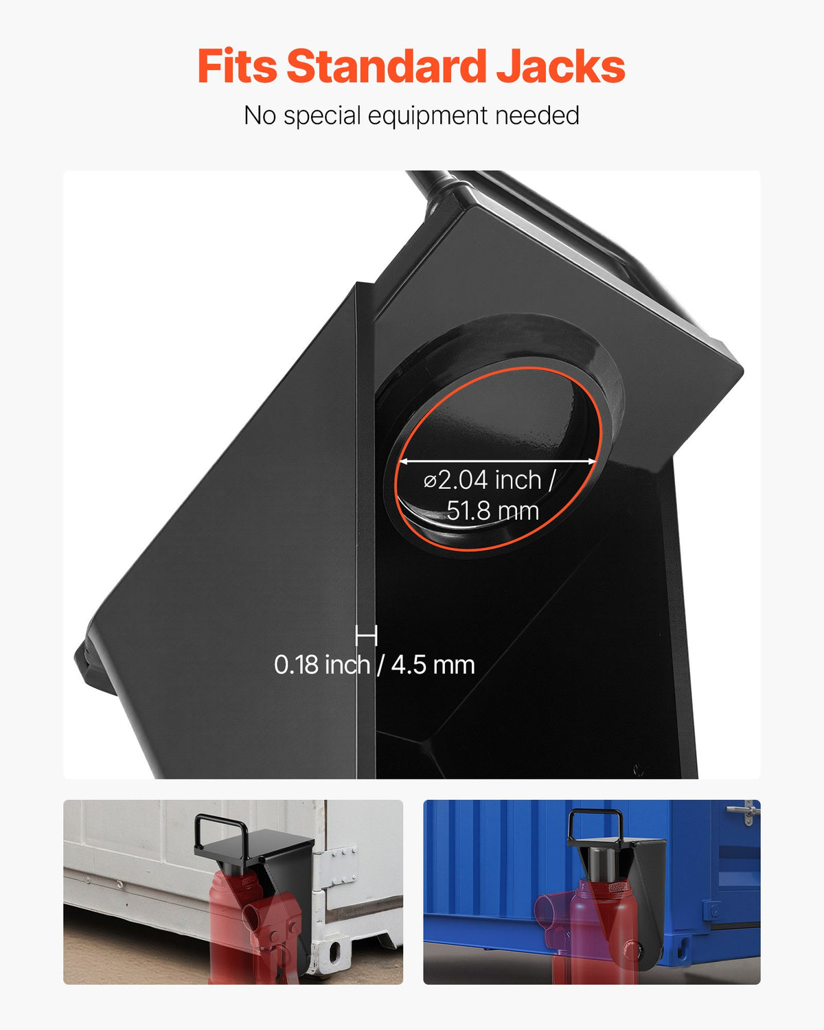 Shipping Container Jack Lug with U-Shaped Handle, 2-Pack, Storage Leveler Booster Withstands Sun & Rain, Heavy Duty Container Jack Lug for Shipping Industry, Logistics, Warehouse Management