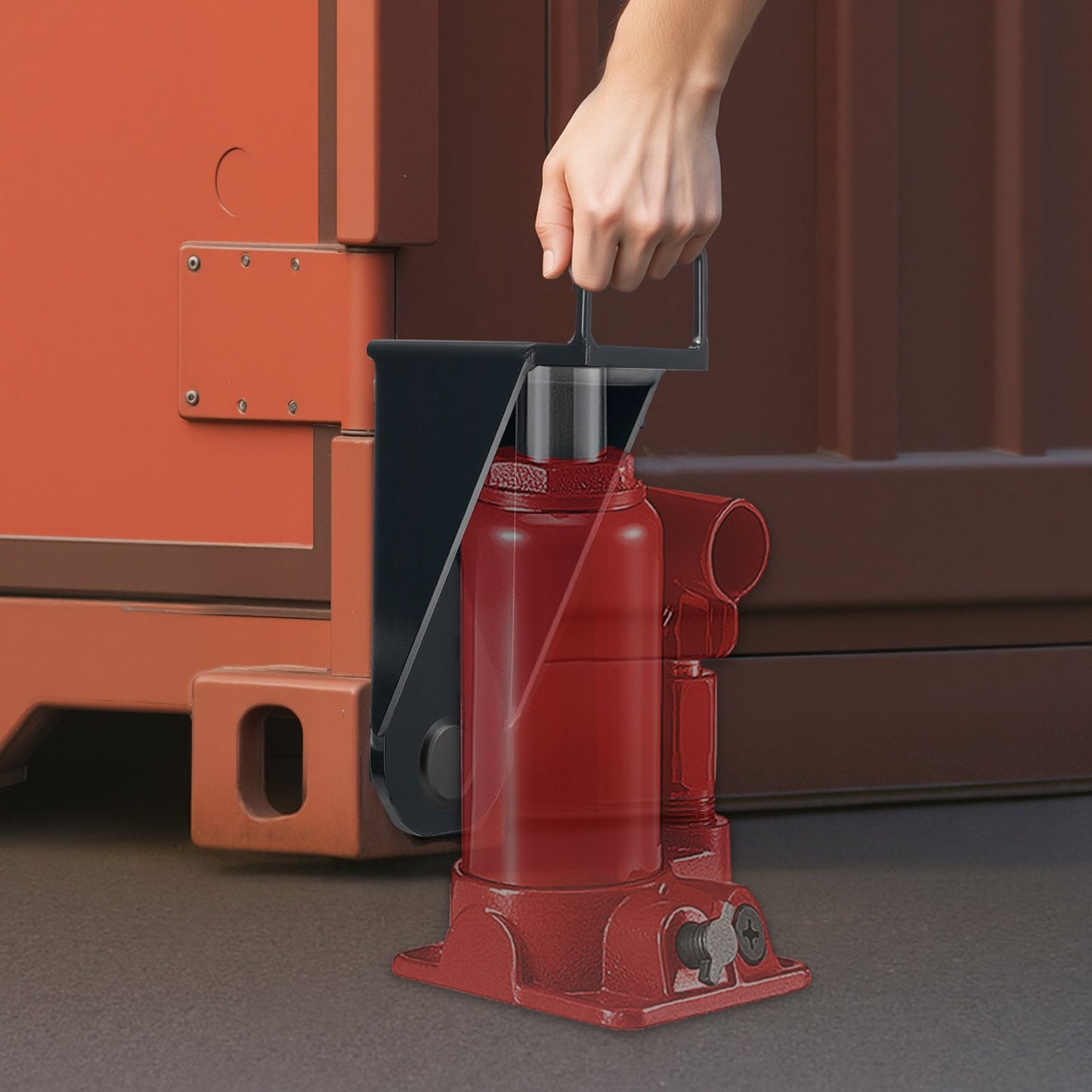 Shipping Container Jack Lug with U-Shaped Handle, 2-Pack, Storage Leveler Booster Withstands Sun & Rain, Heavy Duty Container Jack Lug for Shipping Industry, Logistics, Warehouse Management