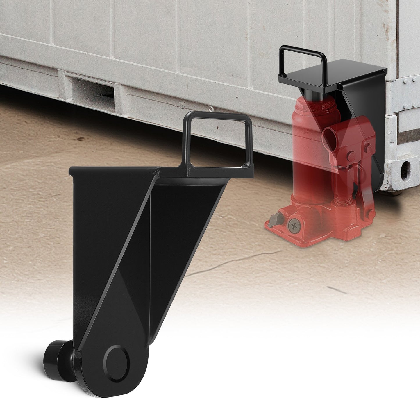 Shipping Container Jack Lug with U-Shaped Handle, 2-Pack, Storage Leveler Booster Withstands Sun & Rain, Heavy Duty Container Jack Lug for Shipping Industry, Logistics, Warehouse Management