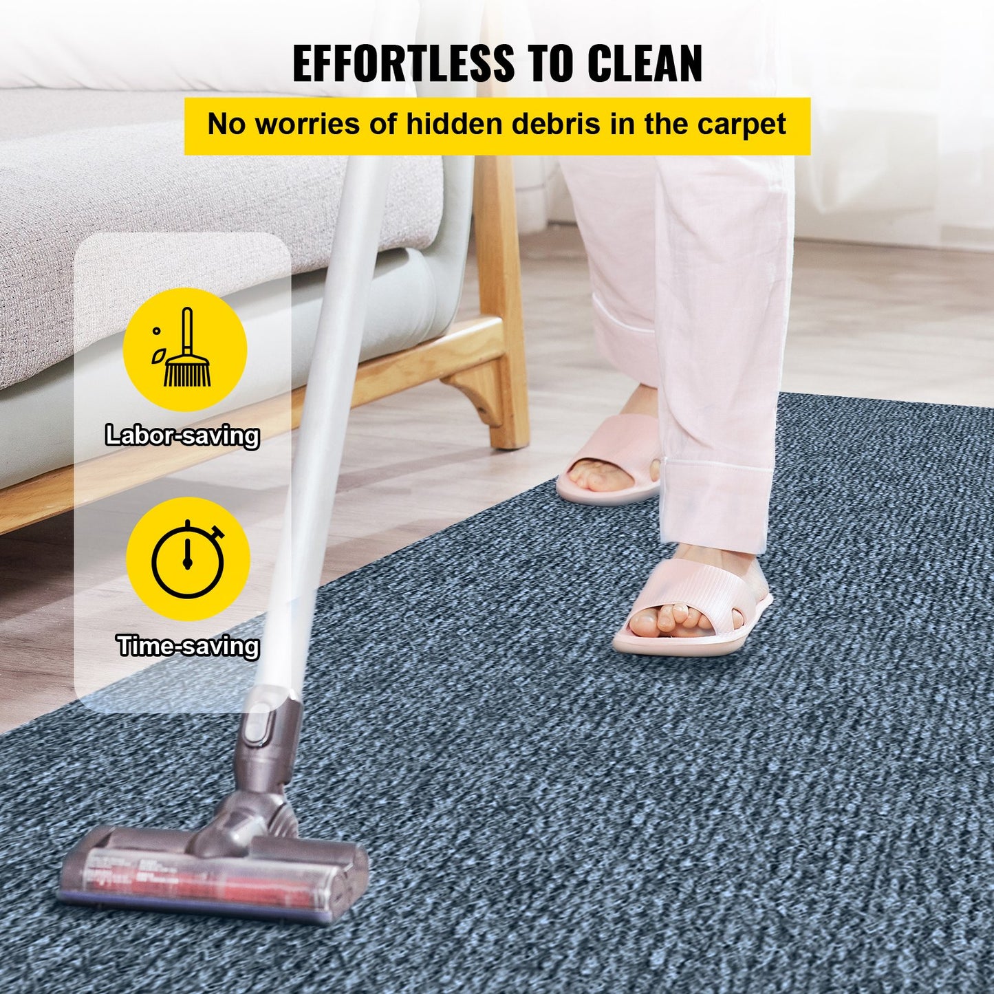 VEVOR Gray Marine Carpet 6 ft x 29.5 ft, Boat Carpet Rugs, Indoor Outdoor Rugs for