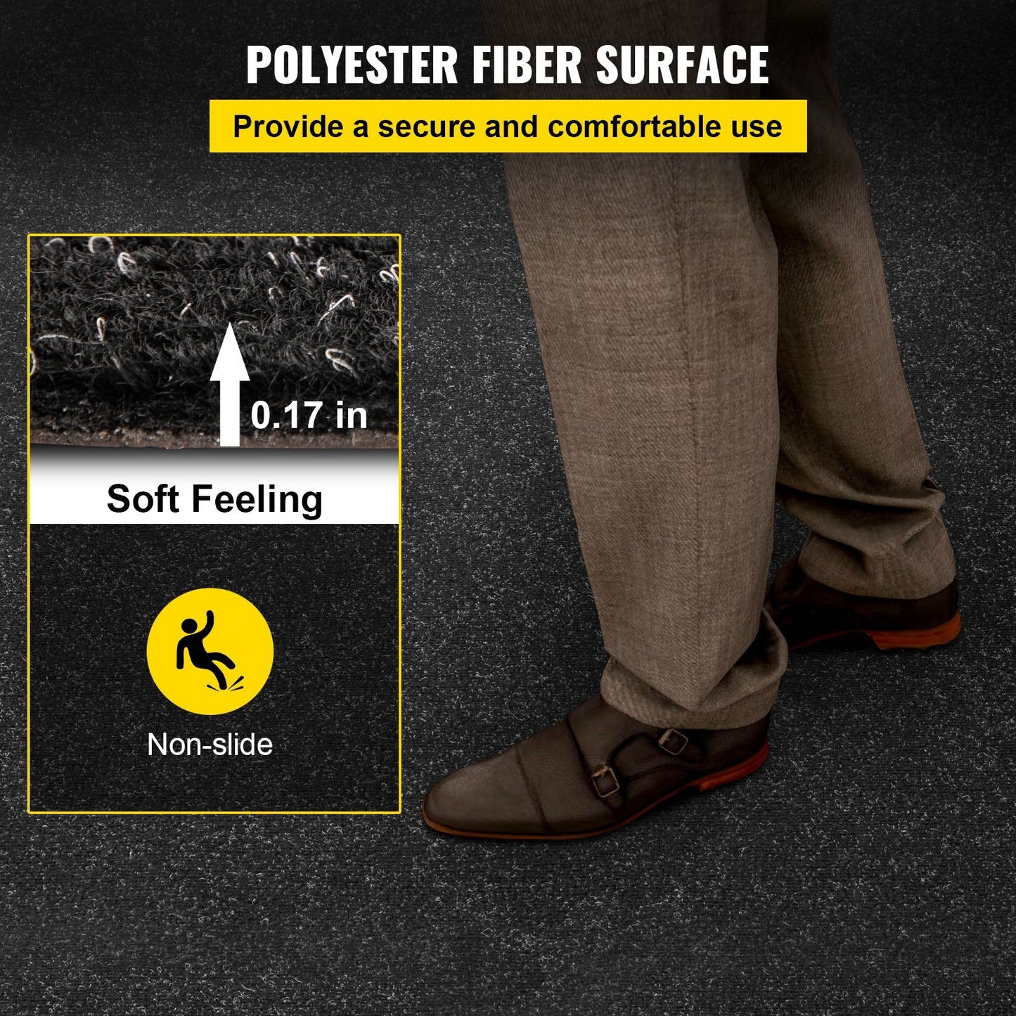 Marine Cutpile Carpet 1.8 x 4 m Charcoal Black for Indoor/Outdoor Use