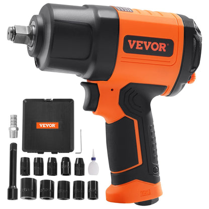 1/2 Meter Air Impact Wrench, 635 Kg, Torque 1900 Nm, Pneumatic Gun Kit