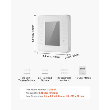 7-Day Programmable Thermostat, Home Thermostats for Heat Pump,Air Conditioner,Underfloor Heating, LED Screen with Backli