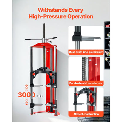 VEVOR Strut Compressor Adjustable Compressing Coil Springs up to 3000 lbs