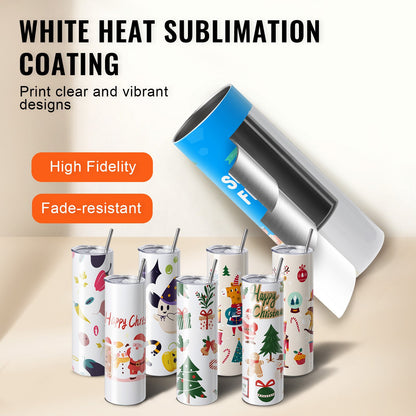 VEVOR 8 Pack Straight Sublimation Tumblers, 30 oz Blank Tumbler Bulk, Stainless