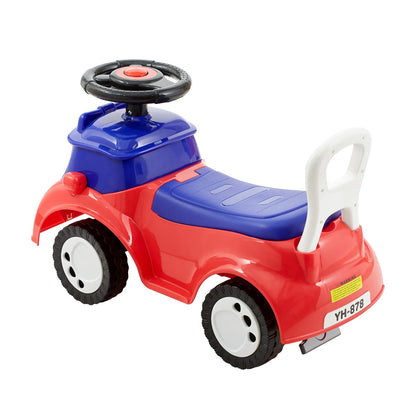 Ride On Toddler Push Car, Push Car for Toddler 19 to 36 Months, Kids Ride On Toy with Music & Under-seat Storage, 25 kg Load Capacity, Foot-to-Floor Walker for Toddlers Boys Girls, Red