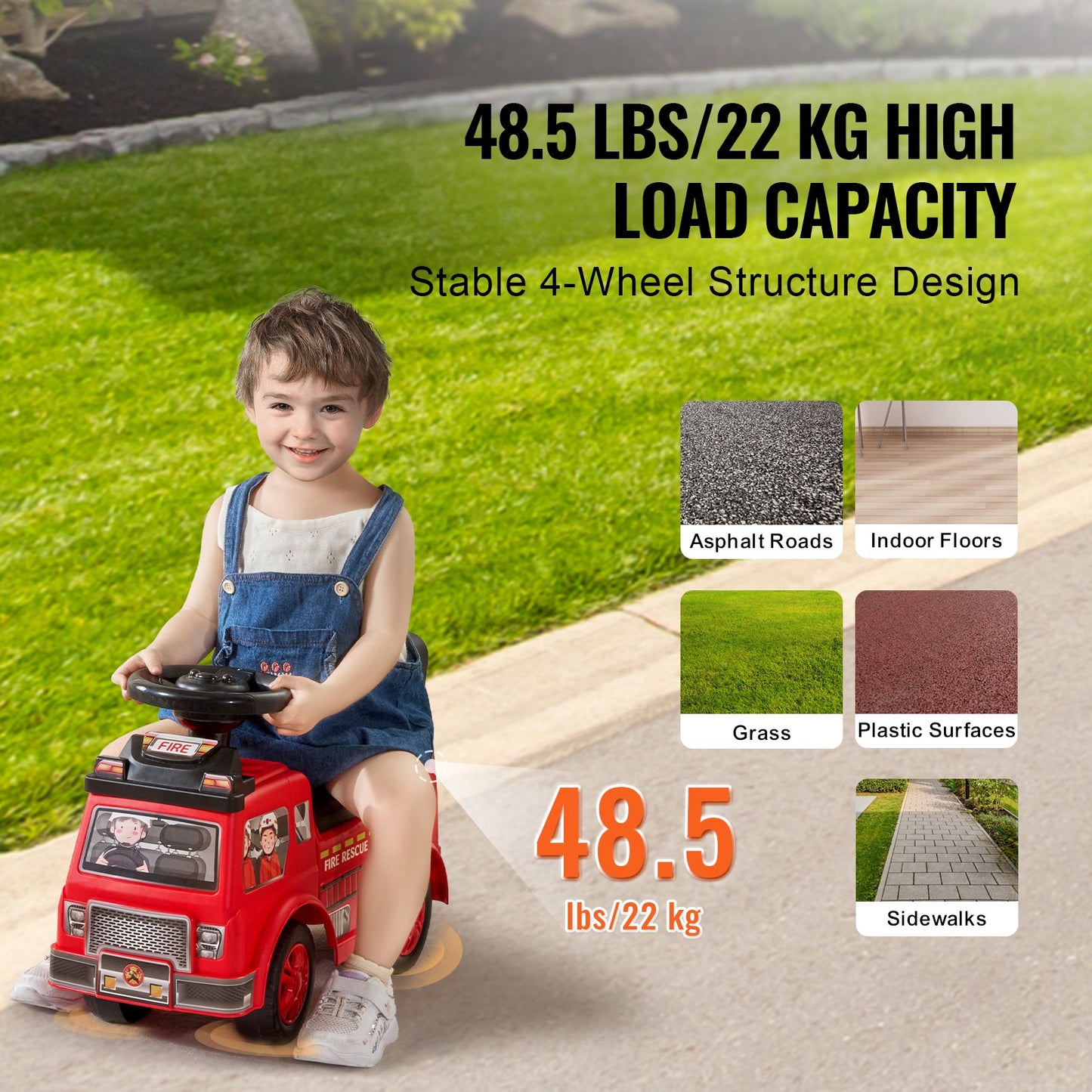 VEVOR Ride On Push Car for Toddlers, Ages 1-3, Ride Racer, Sit to Stand Toddler