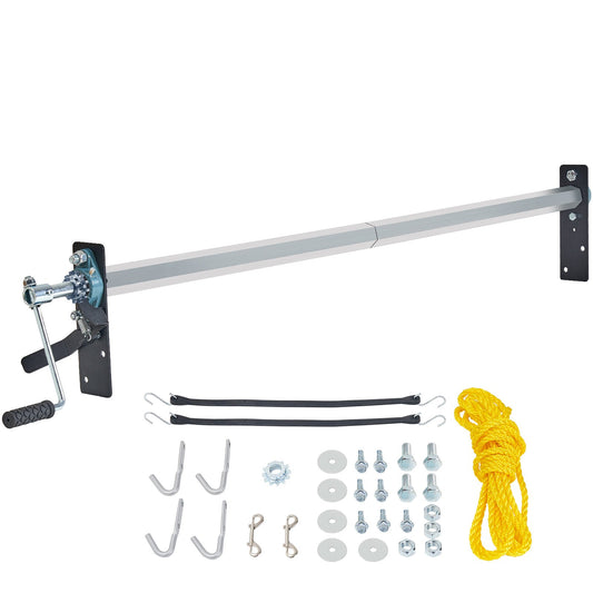 VEVOR Hand Crank Tarp Roller Kit, 1.6-2.6 m Wide, Aluminum Alloy, Manual Cab Level