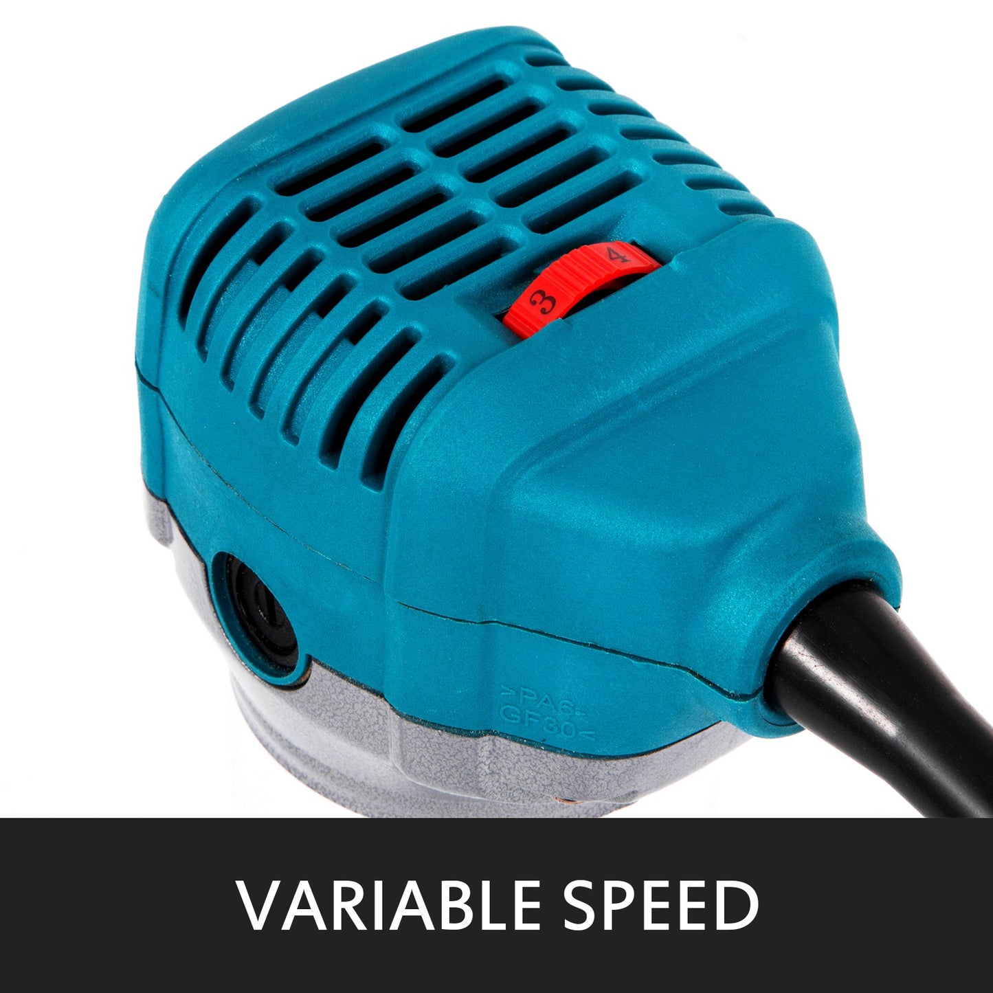 800W Max Torque Variable Speed 30,000RPM Compact Router with Collets 1/4" & 3/8"
