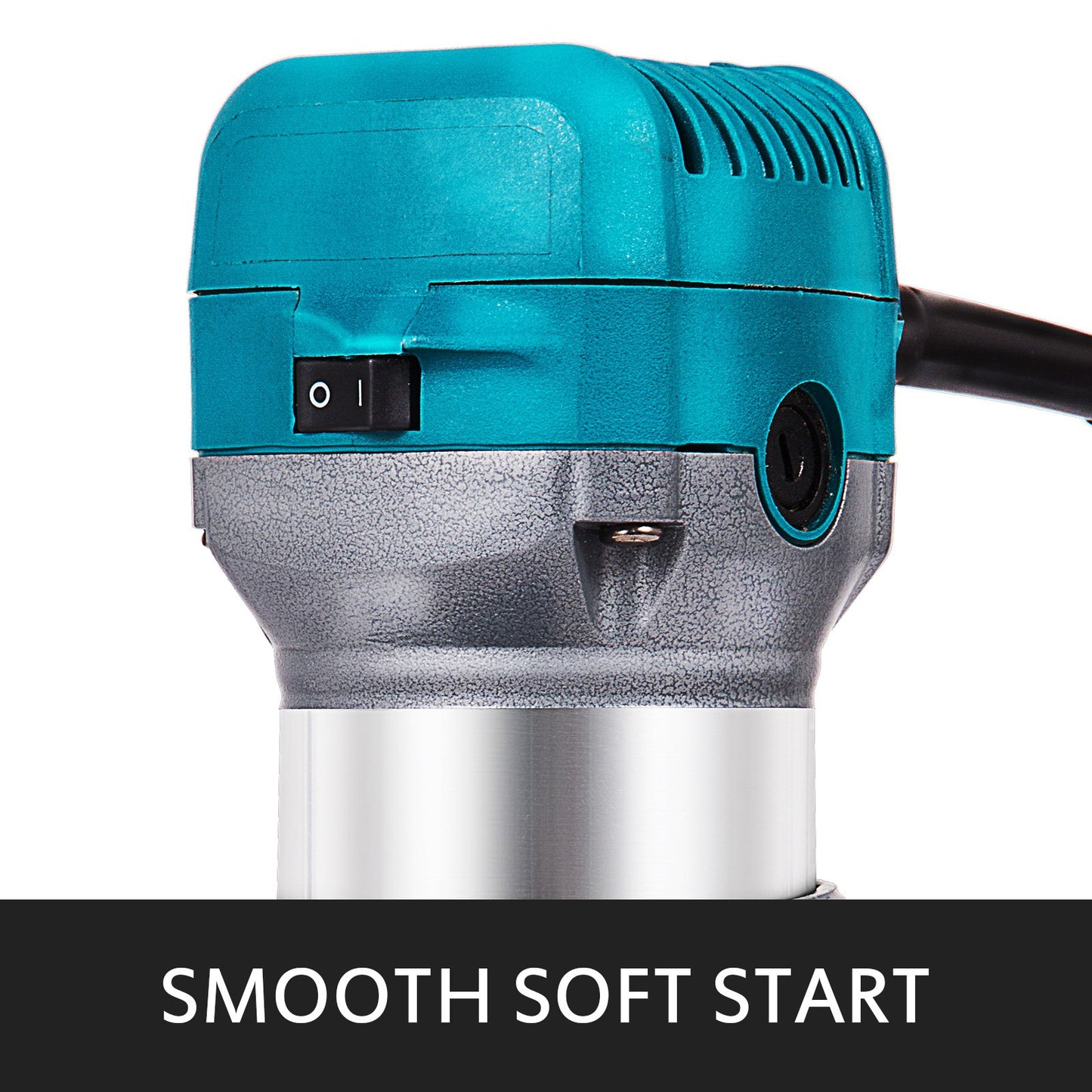800W Max Torque Variable Speed 30,000RPM Compact Router with Collets 1/4" & 3/8"