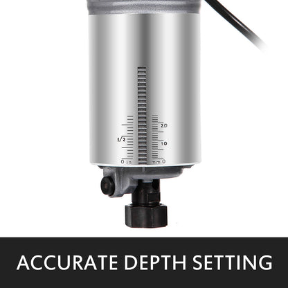 800W Variable Speed Compact Router with Plunge & Tilt Base, 220V, 30,000 RPM