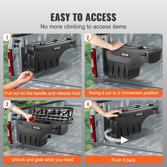 Truck Bed Storage Box with Password Lock, Fits Ford F-150 (2015-2021)