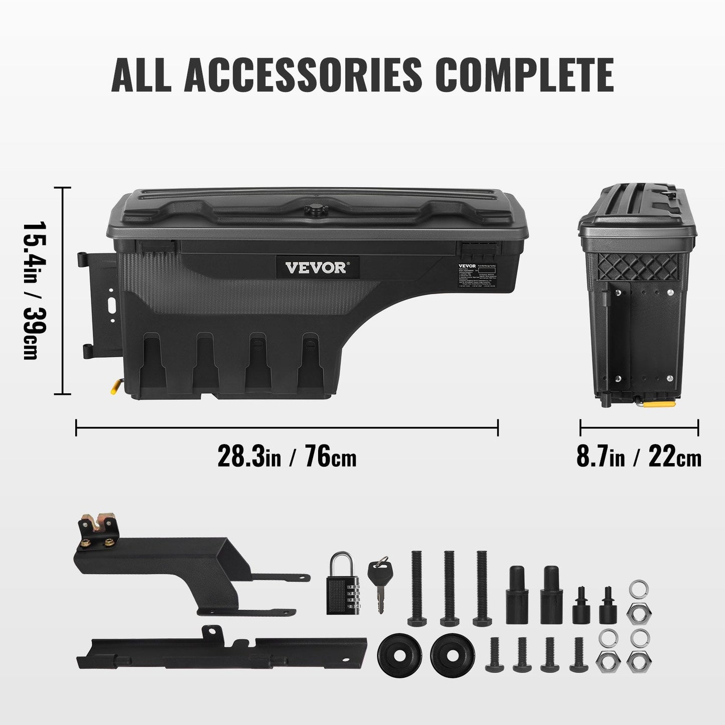 Truck Bed Storage Box with Password Lock, Fits Ford F-150 (2015-2021)